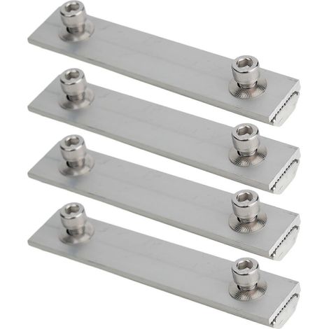 Kit de connecteurs pour rails de montage de panneaux solaires, raccords légers en aluminium pour modules photovoltaïques (4 pièces) (1/5)