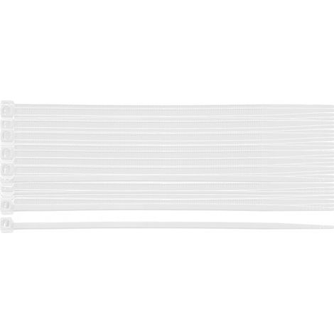 Colliers de serrage extrêmes 2,5 × 80 mm, blancs, 100 pièces. (1/5)