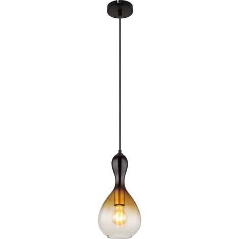 Globo - lámpara colgante - Aladdin - negro - vidrio - Ø 17cm - (1/5)