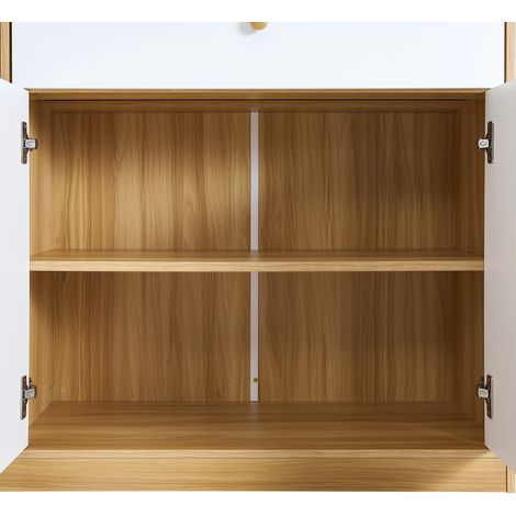 buffet de cuisine avec armoire à LED. Armoire polyvalente, dotée d’une étagère, de trois portes et de étagères pour ranger les ustensiles de cuisine. De nombreux espaces sont également disponibles pou (1/5)