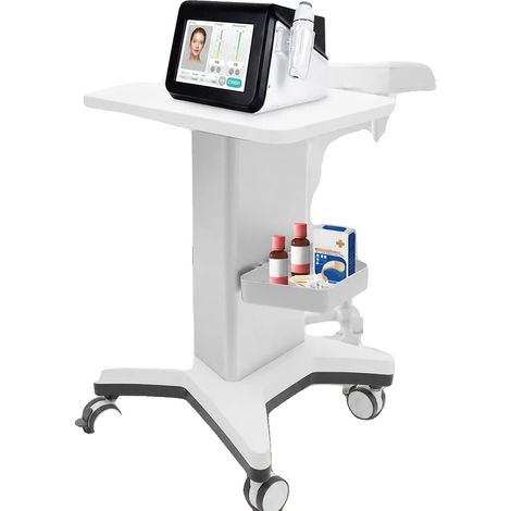 Carro multiusos, capacidad de 60 kg, plataforma superior de 45 x 40 cm, altura de 67 cm, diseño moderno, 4 ruedas giratorias. (1/5)