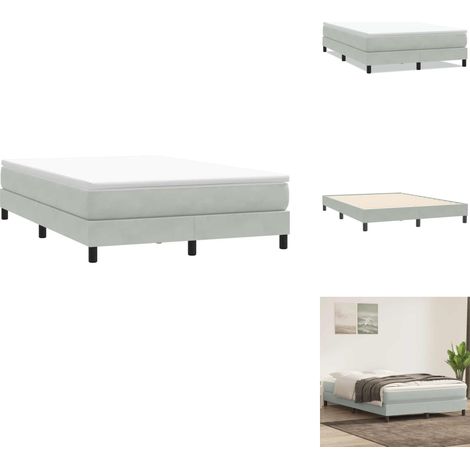 Sommier à lattes de lit sans matelas gris clair 140x210 cm - Sommier À Lattes De Lit - Sommiers À Lattes De Lit - Lit - Meuble De Chambre À Coucher (1/5)