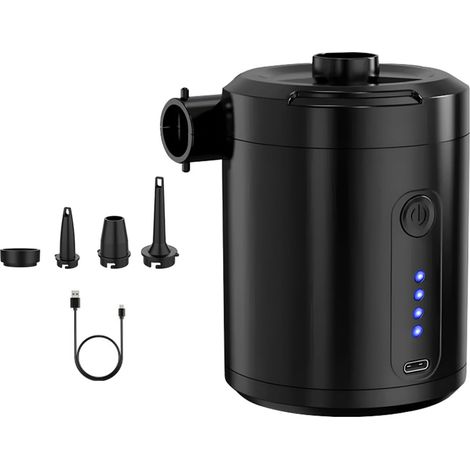 Pompes à air multifonctions avec chargement USB - Boîtier ABS - Convient pour un gonflage rapide du matelas - Électrique en plein air - Avec embouts de fixation (1/5)