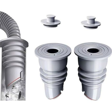 Bouchon Anti-Odeur - Joint Étanche pour Tuyau d'Évacuation Ø35 à 40 mm - Pour Machine à Laver Lave-Vaisselle Évier - Lot de 2 (1/4)