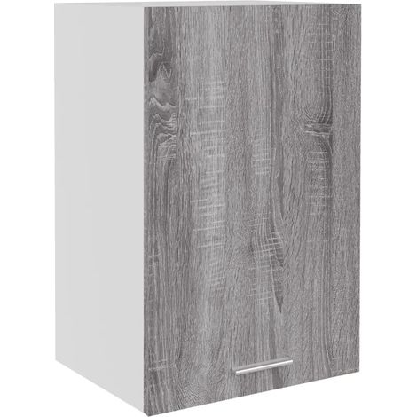 Pensile da cucina decorativo a parete dimensioni 39,5 x 31 x 60 cm con vano contenitore in legno composito grigio Sonoma 020048533