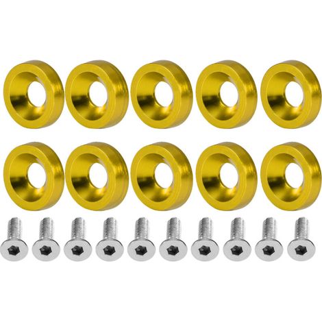 M6 Auto-Modifikationsbolzen-Dichtungsschraube für Kennzeichenhalterung (gold) (1/5)