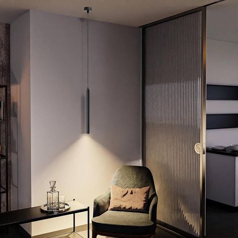 Lampadario Led Luce Calda 3 Watt Da Soffitto Stile Moderno Nero A11-nc (1/4)