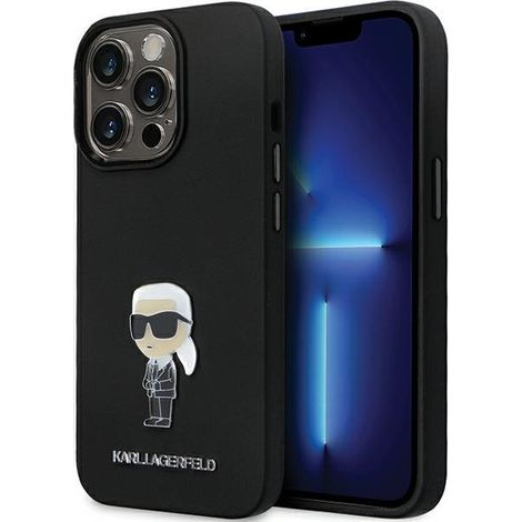 iPhone 14 Pro Karl Lagerfeld Silikon Ikonik Schwarze Hülle (1/5)