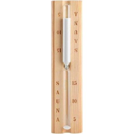 Sablier Mural - Bois Pin - 15 Minutes - Pour Sauna - Dimensions 30 x 6,5 x 3,5 Cm - 1 Pièce (1/3)