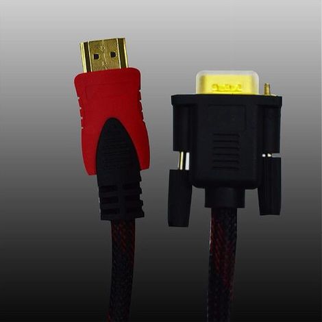 Trade Shop - Cable Vga Hdmi Cable De 5 Metros De Lámina 1080p Video Pc Maxtech Hdva-rt5m Players - (1/2)