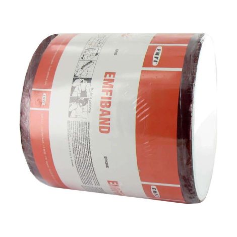 Emfi – Bande d'étanchéité autocollante à froid rouge brique 15cm x 10m – Pour surfaces variées : bois, métal, béton – Température -20°c à +80°c
