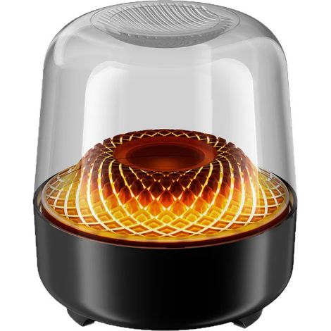 Enceinte Bluetooth (noire) avec caisson de basses, enceinte intelligente sans fil haute puissance colorée pour la maison et les ordinateurs. (1/5)