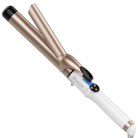 Fer à friser en céramique pour femmes, fer à friser à cylindre en céramique tourmaline avec pince, libération instantanée d'ions négatifs pour des boucles douces et sans frisottis. (1/4)