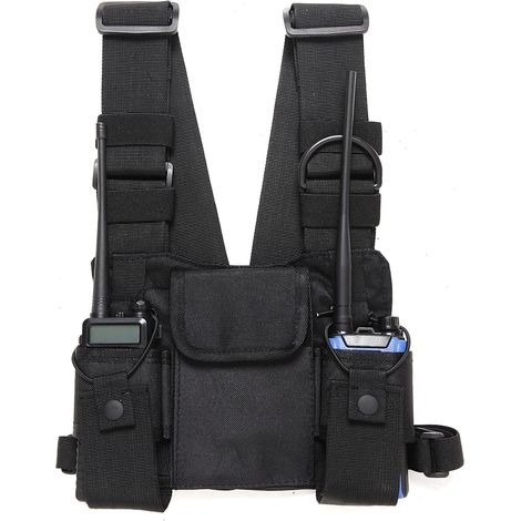 Geeignetes Funkgeräteholster, universelle Brusttasche für Walkie-Talkies, Brusttaschen-Gurtzeug für Walkie-Talkies für Training, Radfahren und Wandern