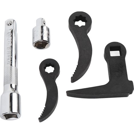 Adaptateur pour pied-de-biche 1/2 et 3/8 étoile dentelée, tête carrée 1/2 type L, outil de démontage de demi-arbre (1/5)