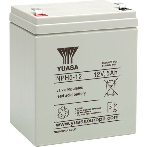 batterie au plomb - 12 volts - 5 ah - yuasa nph5-12
