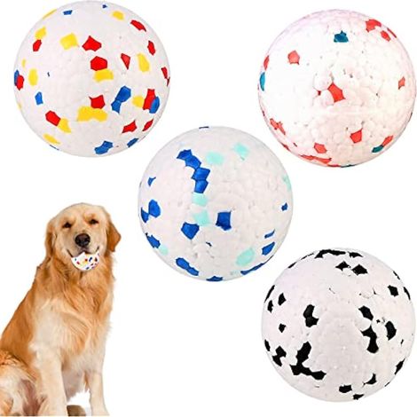 Vegena Lot de 4 balles interactives indestructibles pour chiens de grande ou petite taille (1/5)