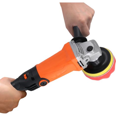 Polisseuse rotative 1200W – 14 tampons éponge – Vitesse réglable – Auto et bateau (1/5)