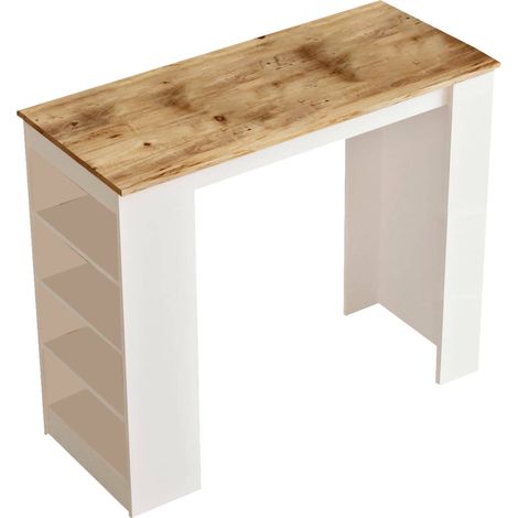 Table Fixe Pontebba, 2 Places, Forme Rectangulaire, 51,6x120x101,8h cm Blanc (1/5)