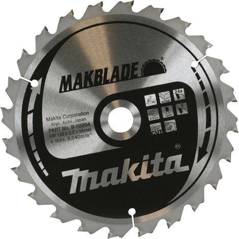 Lame de scie Makita 190x2 2x20 0 mm Z48 5°
