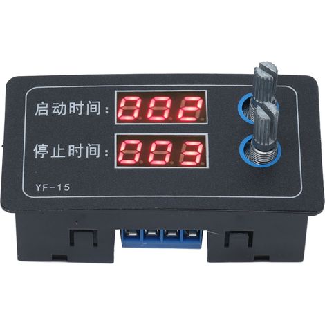 Module relais temporisateur numérique YF-15 avec écran LED, minuterie à retard réglable 0,001s à 999h, commande moteur DIY, coffret ABS, 1 pièce (1/5)