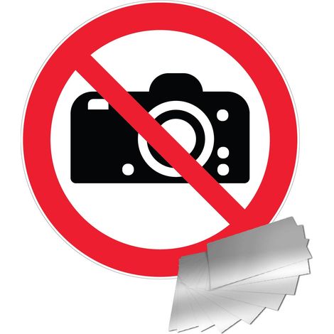 Panneau appareil photo interdit - Alu Ø450mm - 4011493