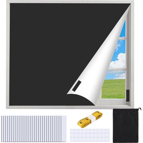 Store Occultant Auto-adhésives sans Perçage, 100 x 148 cm, 100% Opaque, Store Enrouleur, Rideau de Fenêtre, Protection Solaire Intérieure, Facile à Transporter pour Le Voyage (1/5)
