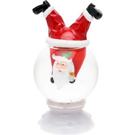 Sfera con Babbo Natale capovolto, led RGB cambiacolore per decorazioni (1/4)
