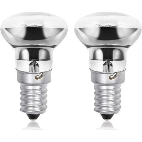 Green Mobility-Ampoules de lampe à lave R39 E14 30W, petites ampoules de lampe à lave à réflecteur SES à vis Edison, blanc chaud 2800K R39 à intensité variable (lot de 2) (1/4)