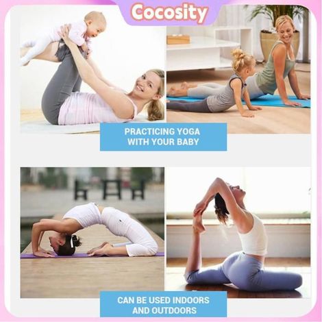Cocosity tapis de fitness Tapis de Yoga EVA antidérapant, 4MM, Slim, Fitness, gymnastique à domicile, Pilates, sport briques Vert (1/5)