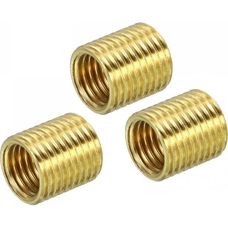 Filetage Réduction Écrous Insert M10 x 1mm Mâle à M8 x 1mm Femelle Laiton Adaptateurs 10mm Long Tuyau Raccord Conversion Manchon Réducteur, Paquet de 3 (1/5)