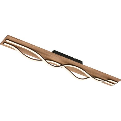 [NEUWERTIG] B-Ware Briloner Led Deckenleuchte Lampe Vinka Holzfarben Modern 2 Flammig Wohnzimmer