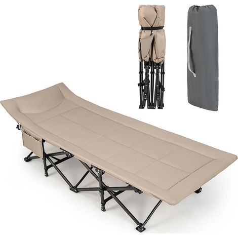Goplus – Lit pliant à roulettes 190x68,5x48,5cm – Charge 204kg – Matelas en mousse 10cm – Cadre en acier robuste – Design pliable et compact (1/5)