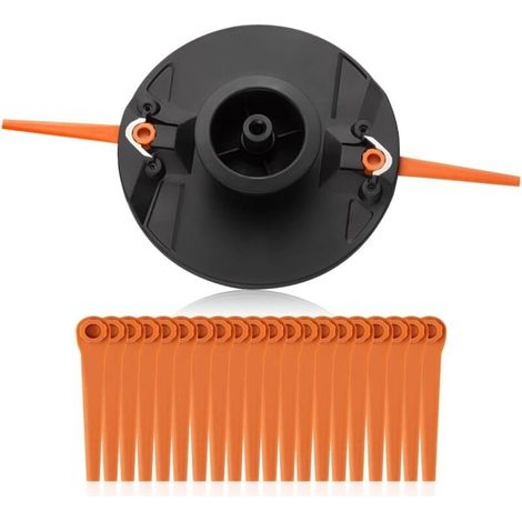 Doppelmesserplatte kompatibel mit Gardena-Artikeln 9876, 9878, 14700, 14701, Ersatzteil für Rasentrimmer, 20 Messer
