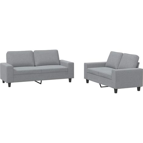 Maison Exclusive - Ensemble de canapés 2 pcs gris clair tissu (1/5)