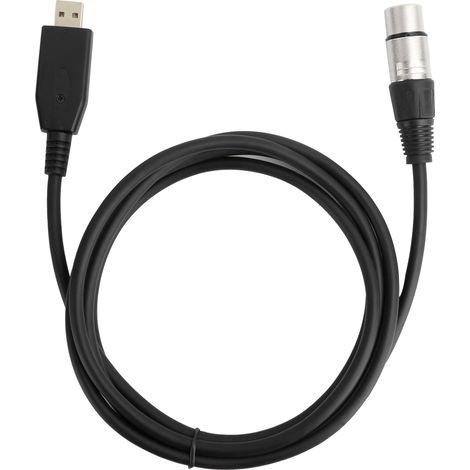 Câble micro USB vers XLR femelle 2m, connecteur pour ordinateur et console, accessoire d'enregistrement audio de qualité. (1/5)