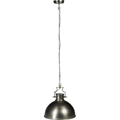 Lampada a sospensione in stile industriale chic paralume a campana 30 x 30 x 20 cm in metallo antracite 130003243