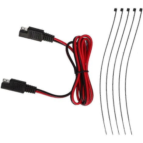 Câble d'extension 16AWG SAE vers SAE, fiche SAE en cuivre PVC, avec serre-câble, compatible avec la charge de la batterie des véhicules électriques, 26 sections. (1/5)