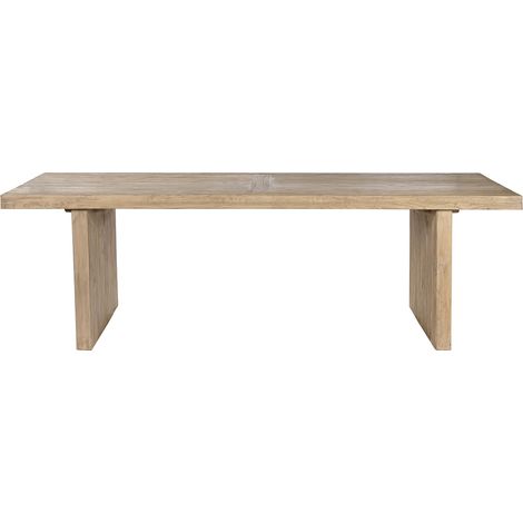 Table à manger, table de repas rectangulaire en bois coloris naturel - longueur 244 x profondeur 102 x Hauteur 76 cm (1/5)