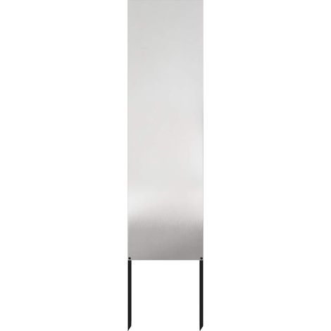 vidaXL Garden Privacy Screen Silver 32 x 140 cm Stainless steel