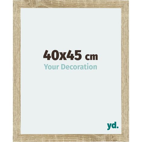 Your Decoration - 40x45 cm - Cadres Photo en MDF Avec Verre acrylique - Anti-Reflet - Excellente Qualité - Chêne Sonoma - Cadre Decoration Murale - Mura.