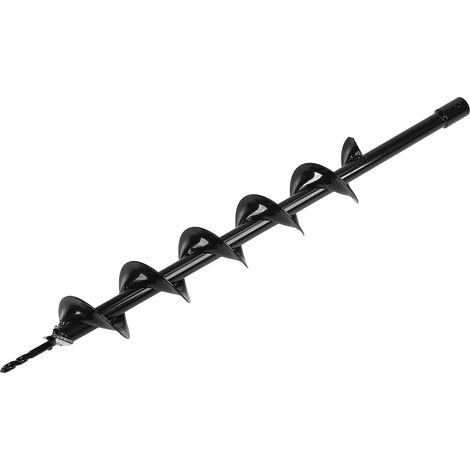 Tarière hélicoïdale pour plantation en jardin, plantoir de trous 100mm x 800mm, version extra-lourde et hors-gabarit (1/5)