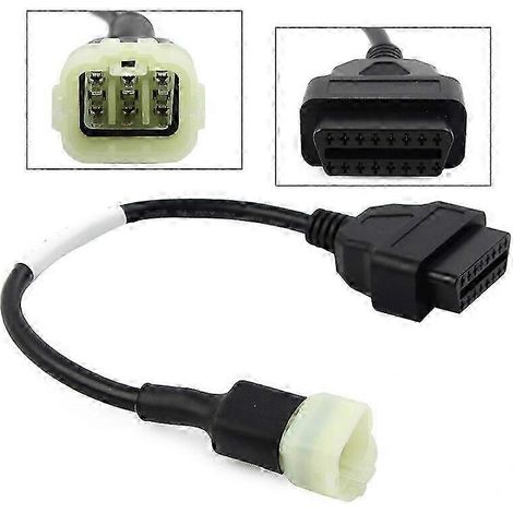 Compatible avec les motos Z900, Z900RS, ZX10R, ZX14R, H2 à partir de 2017 : connecteur OBD moto 6 broches, câble adaptateur pour outil de diagnostic. (1/5)