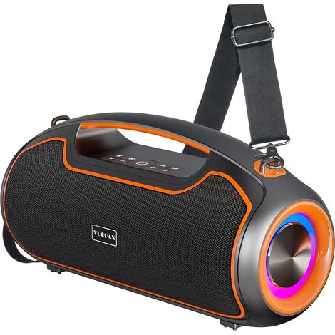 Enceinte Bluetooth Portable puissante,200W crête avec Basses Renforcées 2+2 canaux stéréo,DSP, TWS, Autonomie 24h, IP65 Étanche pour Extérieur - Idéal pour Fêtes, Voyage, Plage, Camping, Piscine (1/5)