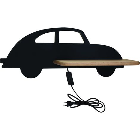 Applique murale Candellux CAR LED 4W 4000K noir/bois (1/3)