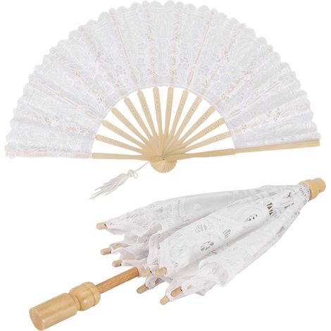 Lace Parasol, Elegant Wedding Lace Umbrella, Exquisite and Graceful Craftsmanship for Home Office, Living Room, Study (1/5)