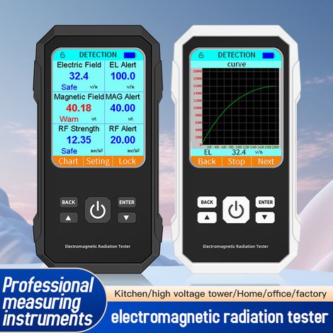 Rilevatore di radiazioni magnetiche RF multifunzionale 3 in 1, tester elettromagnetico portatile, misuratore di campi elettromagnetici, rilevatore di radiofrequenze portatile. (1/5)