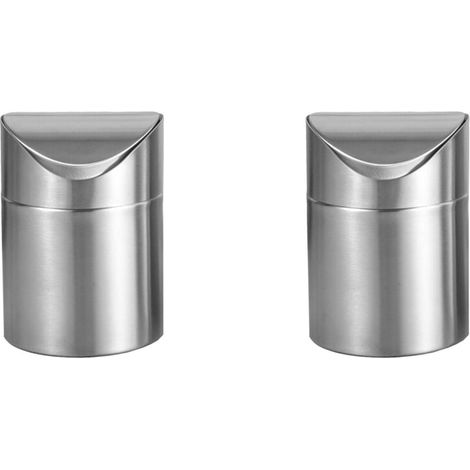 Cenicero mini de acero de 2 piezas para oficina (1/2)
