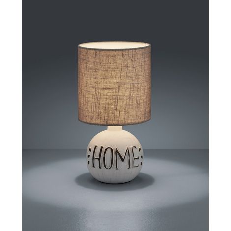 Esna Sobremesa Cerámica HOME Y Pantalla Cappuccino Ø16 cm Trio Lighting (1/2)