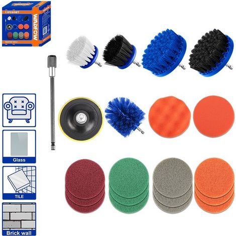 Kit de 21 pièces de brosses et accessoires pour électroportatifs WADFOW (1/3)